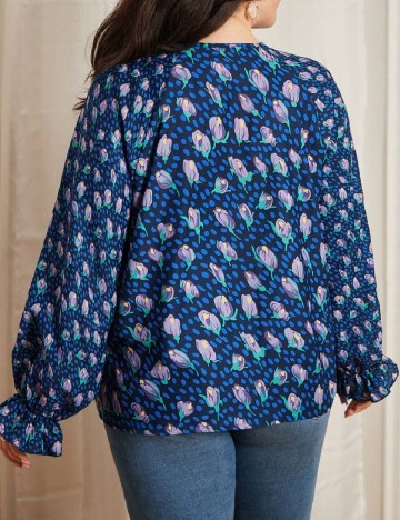 Bluza SHEIN CURVE, albastru