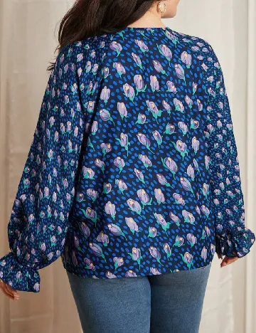 Bluza SHEIN CURVE, albastru Albastru