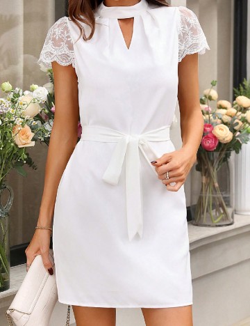 Rochie scurta SHEIN, alb