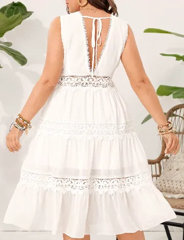 Rochie medie SHEIN CURVE, alb Alb