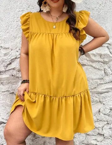 Rochie scurta SHEIN CURVE, galben Galben