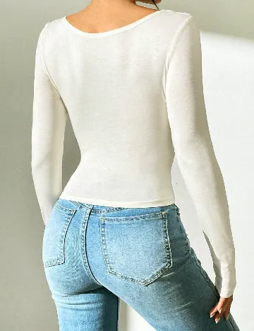 Bluza SHEIN, ecru Alb