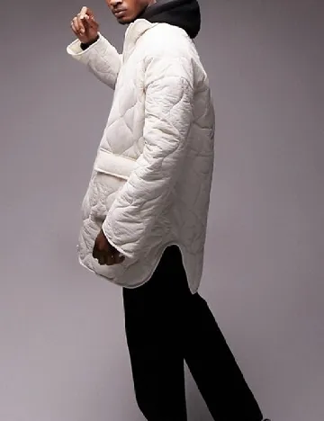 Geaca Topman, ecru Alb