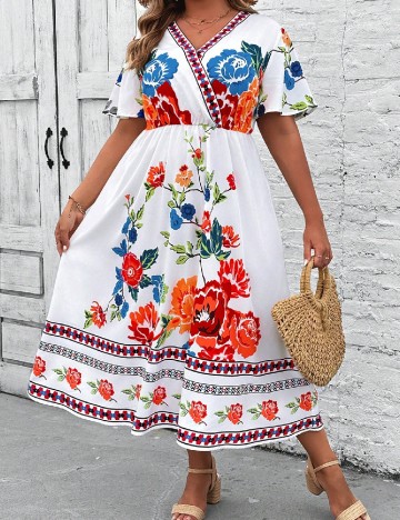 Rochie lunga SHEIN CURVE, mix culori
