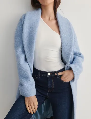 Palton oversize Reserved, albastru Albastru