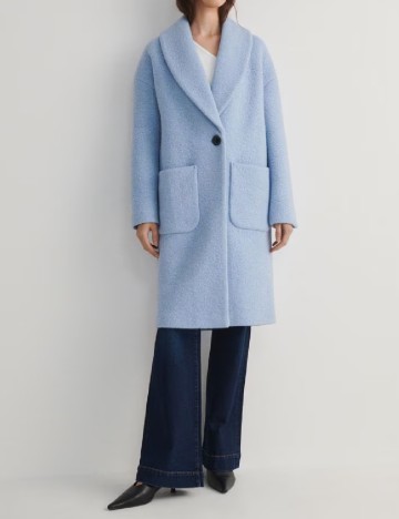 Palton oversize Reserved, albastru