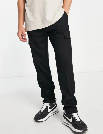 Pantaloni Topman, negru Negru