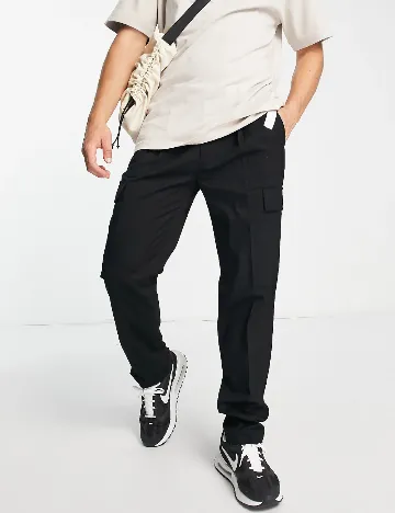 Pantaloni Topman, negru Negru