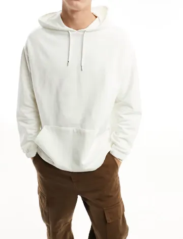 Hanorac Oversize ASOS, alb Alb