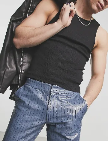 Pantaloni ASOS, albastru Albastru