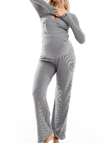 Pijama Hunkemöller Maternity, gri Gri