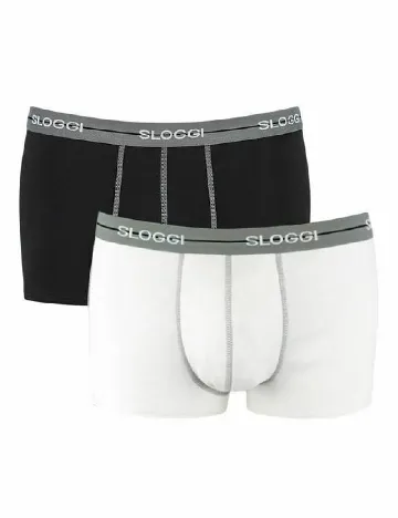 Set Boxeri 2 perechi Sloggi by Triumph, alb/negru