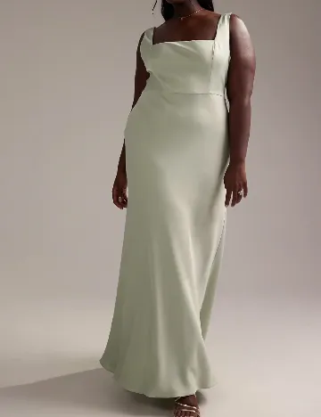 Rochie lunga ASOS Curve, verde Verde