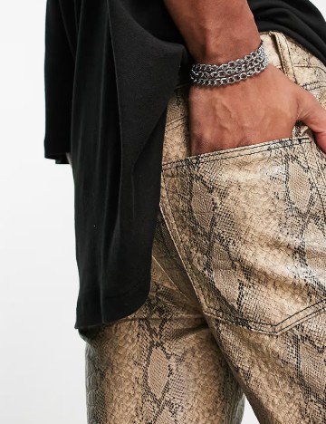 Pantaloni ASOS, imprimeu sarpe