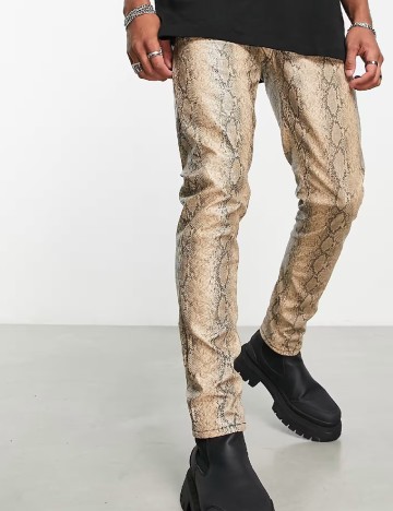 Pantaloni ASOS, imprimeu sarpe