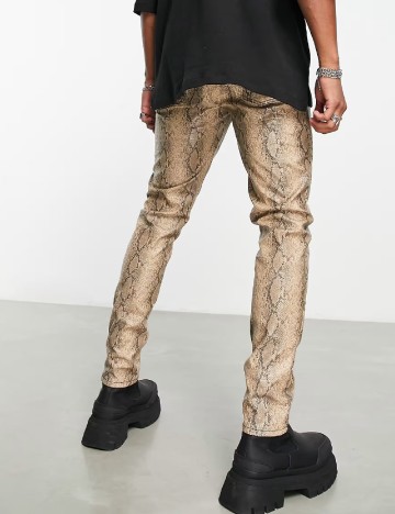 Pantaloni ASOS, imprimeu sarpe