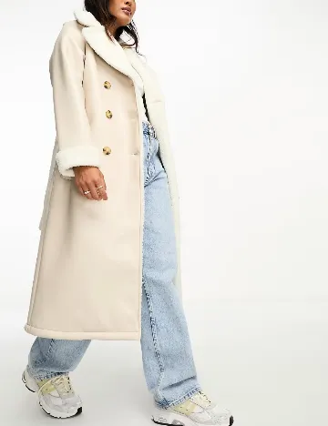 Palton Threadbare, crem Crem