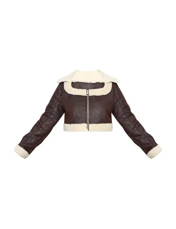 Jacheta PrettyLittleThing Plus Size, maro Maro