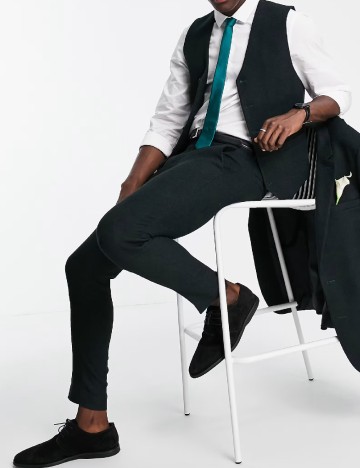 Pantaloni ASOS, verde inchis