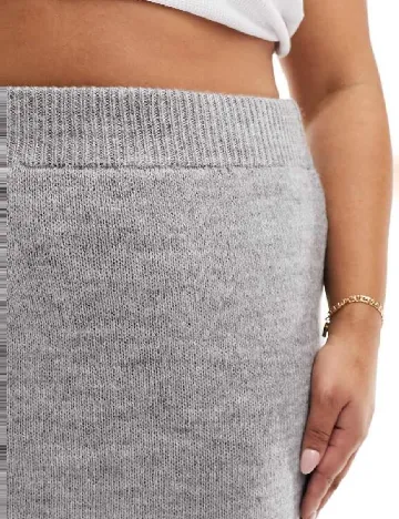 Fusta Collusion Plus Size, gri Gri