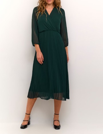Rochie medie Culture, verde