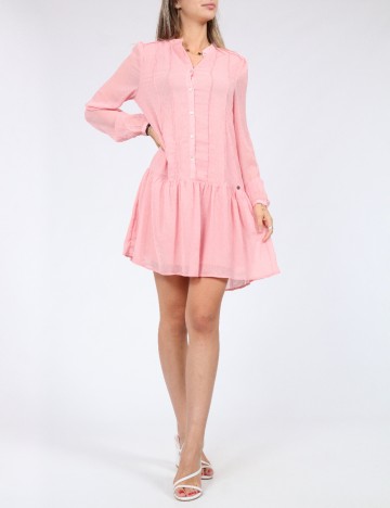 Rochie scurta Pepe Jeans, roz