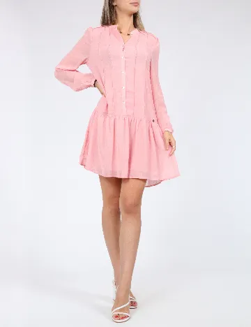 Rochie scurta Pepe Jeans, roz