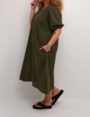 Rochie medie Kaffe Curve, verde Verde