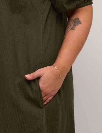 Rochie medie Kaffe Curve, verde