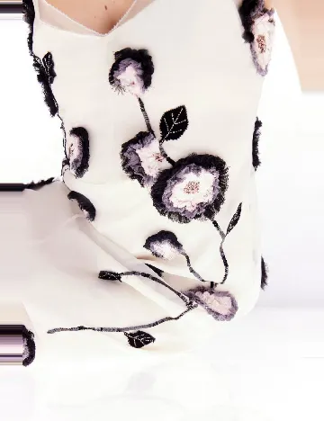 Rochie medie Karen Millen, ecru Alb