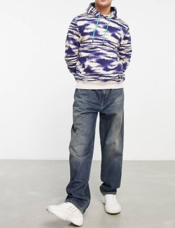 Hanorac WESC, albastru/alb