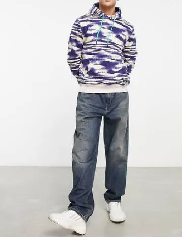 Hanorac WESC, albastru/alb