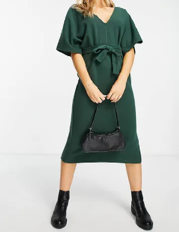 Rochie medie ASOS, verde Verde