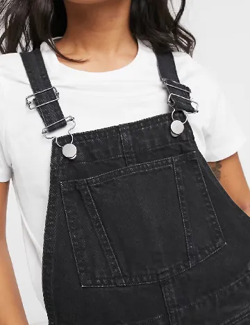 Salopeta ASOS, negru Negru