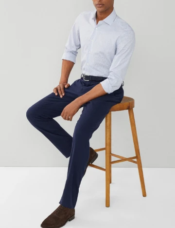 Camasa HACKETT, alb/albastru