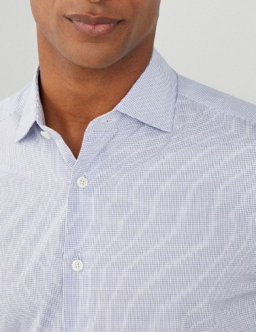 Camasa HACKETT, alb/albastru
