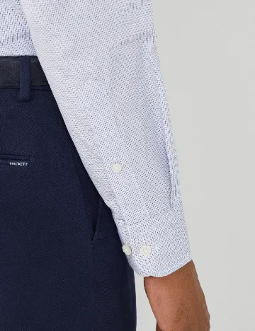 Camasa HACKETT, alb/albastru