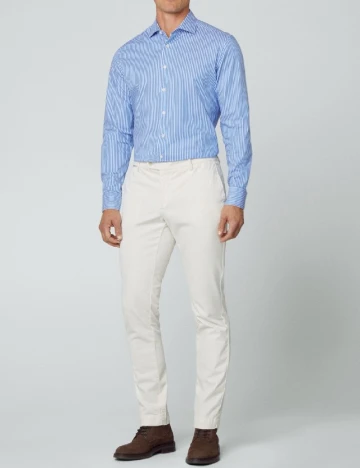 Camasa HACKETT, alb/albastru