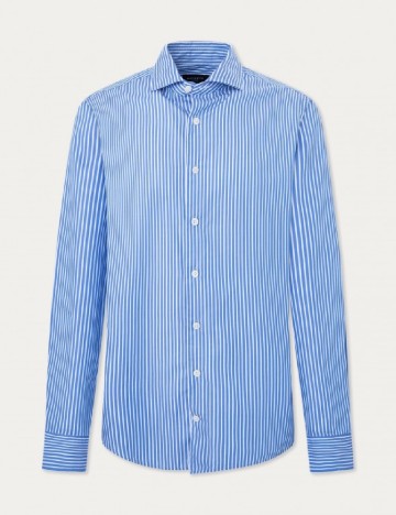 Camasa HACKETT, alb/albastru