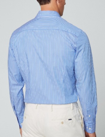 Camasa HACKETT, alb/albastru