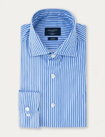 Camasa HACKETT, alb/albastru