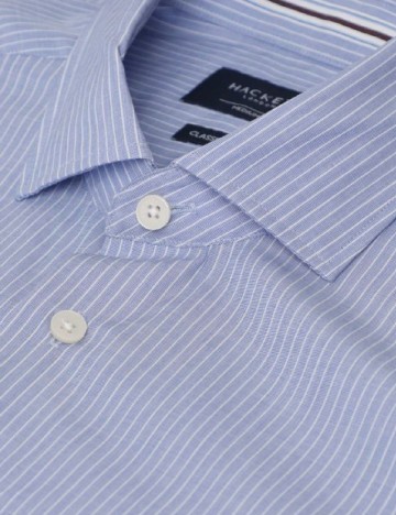 Camasa HACKETT, alb/albastru