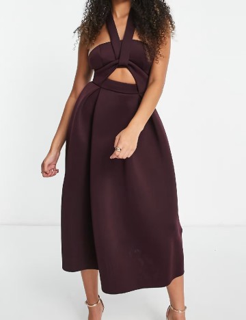 Rochie medie ASOS, pruna