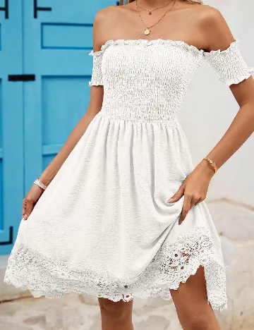 Rochie scurta SHEIN, alb Alb