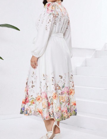 Rochie lunga SHEIN CURVE, alb