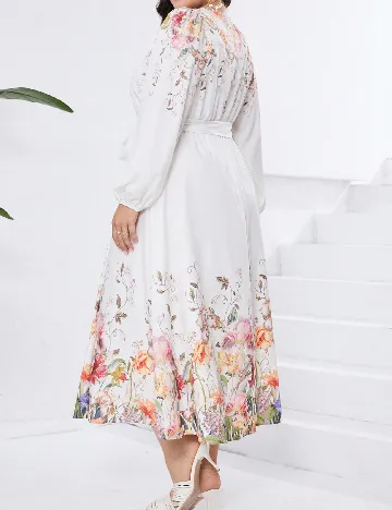 Rochie lunga SHEIN CURVE, alb Alb