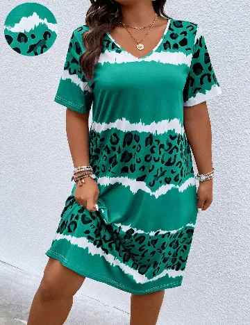 Rochie medie SHEIN CURVE, turcoaz Albastru