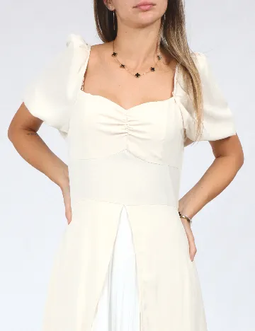 Rochie lunga SHEIN, ecru Alb