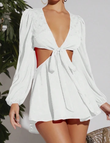 Rochie scurta SHEIN, alb Alb