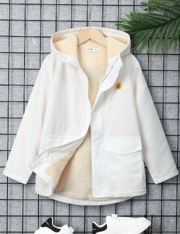 Geaca Shein Kids, alb